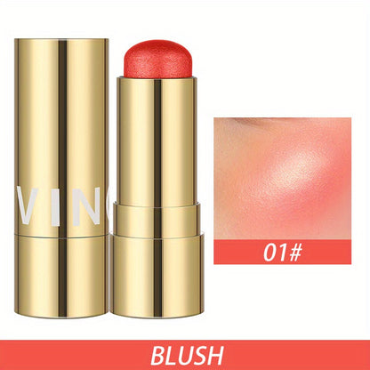 Bâton de Blush multifonctionnel à reflets 7 couleurs, bâton de maquillage contour et éclaircissant pour joues Rouge, crème de Base, cosmétiques 