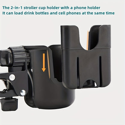 Universal Stroller Cup & Phone Holder - Perfect Gift for Moms, Dads & Everyone On-The-Go!