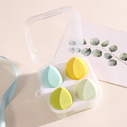 4 pcs Flawless Beauty Eggs - Transparent Box for Creams, Powders, and Liquids - Keep Your Makeup Organized and Easy to Find