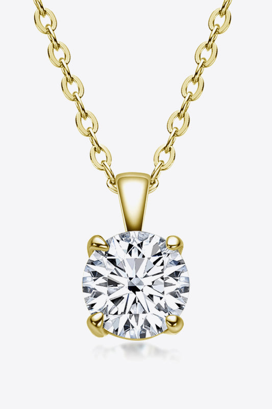 Collier à maillons en moissanite 1 carat en argent sterling 925