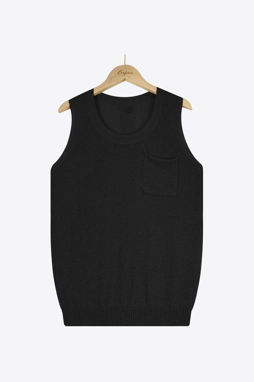 Buttoned Pocket Knit Tank