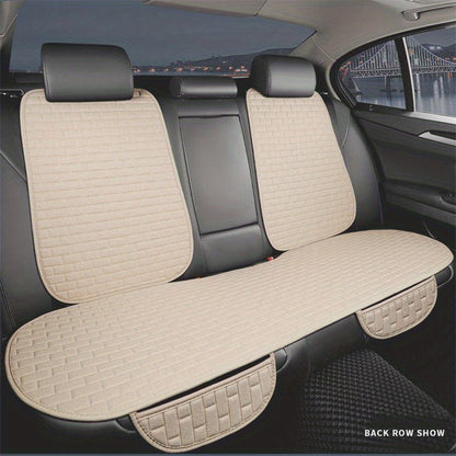 Upgrade Your Car Interior with this Universal Rear Seat Cover & Cushion Pad - Includes Backrest & Headrest Cover!