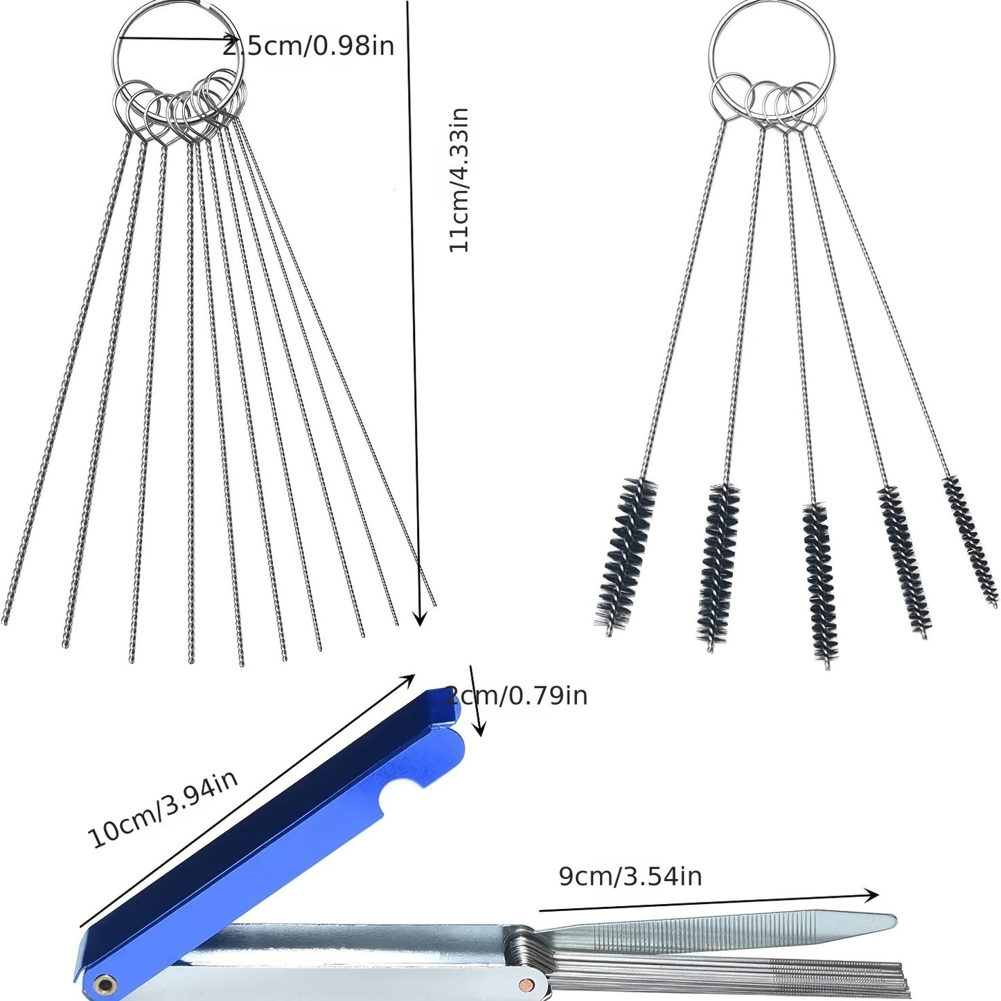 28pcs  Carburetor Carbon Dirt Jet Remove Cleaner,Stainless Steel Aluminum Box Needle, Carburetor Adjustment Cleaning Tool Combination