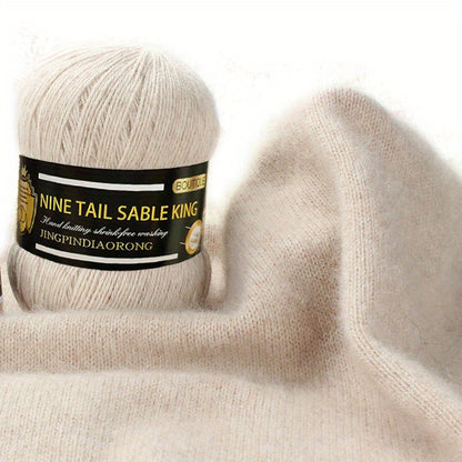 8 rolls/pack Hand-Knitted Mink Wool Cashmere Scratch Scarf - Medium-Thick, Soft and Warm Sweater Wool Ball