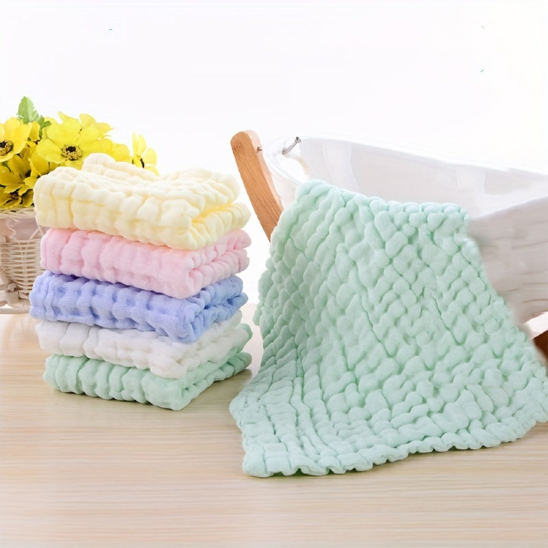 5-Pack Soft & Absorbent Baby Towels - Perfect for Newborns, Burping & Bathing!