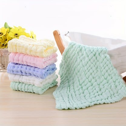 5-Pack Soft & Absorbent Baby Towels - Perfect for Newborns, Burping & Bathing!