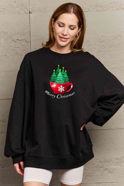 Simply Love Full Size MERRY CHRISTMAS Graphic Sweatshirt