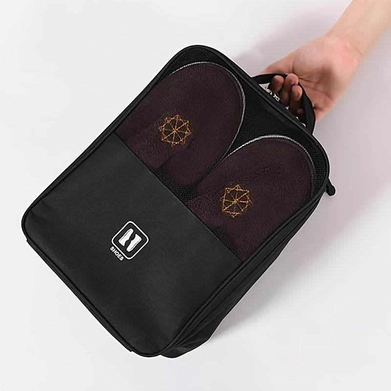 Travel Shoes Storage Bag, Portable Zipper Storage Bag With Handle Luggage Packing Bag For Shoes