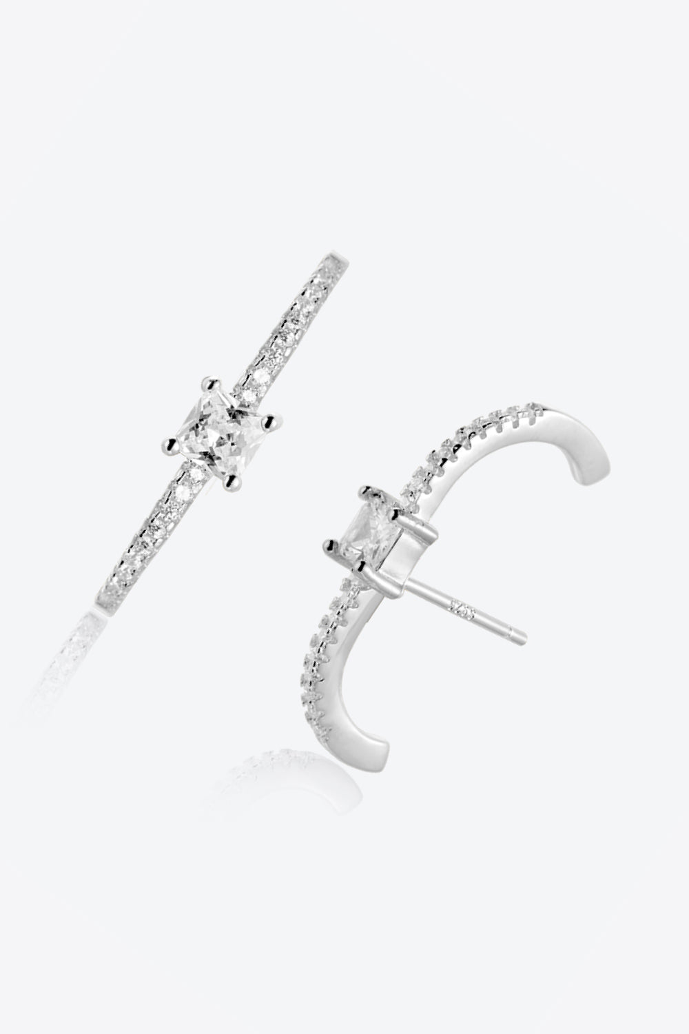 Boucles d'oreilles en argent sterling 925 avec zircone