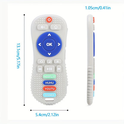 6-12 Months Baby Teething Toys: Remote Control Shape, Soft-Textured, BPA Free, Sensory Chew Toys for Sensory Development