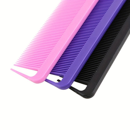 5pcs Professional Hair Styling Comb Set with Long Steel Pin Rat Tail Teasing Combs for Smooth and Controlled Styling