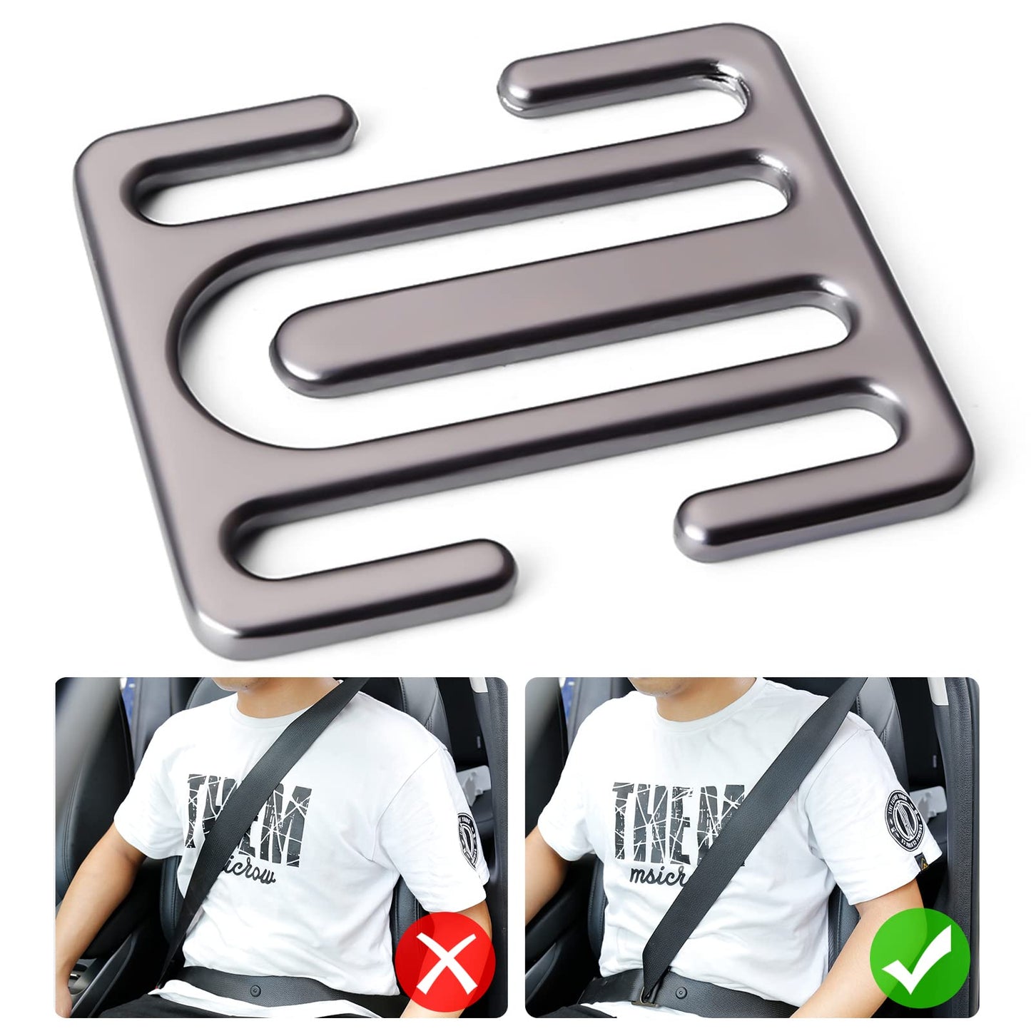 1pc Universal Car Seat Belt Clip - Improve Driving Comfort and Safety for Adults and Kids