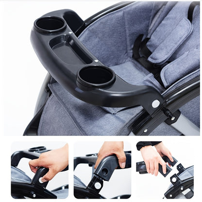 The Ultimate Four-Season Baby Stroller: Foldable, Reclining, and Large Space for Comfort!