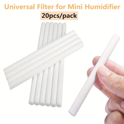 20-Piece Universal Filter Refill Sticks: Improve Your Portable USB Mini Humidifier/Car Diffuser Now!