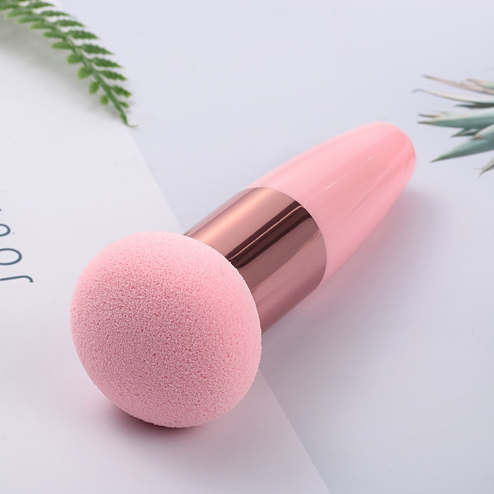 1pc Mushroom Shaped Makeup Sponge with Handle - Perfect for Blending Liquid Foundation, Creams, and Powders