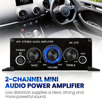 400W Mini Power Amplifier: Get Crystal Clear Audio with 2.0 Stereo Sound for Home/Car Theater System