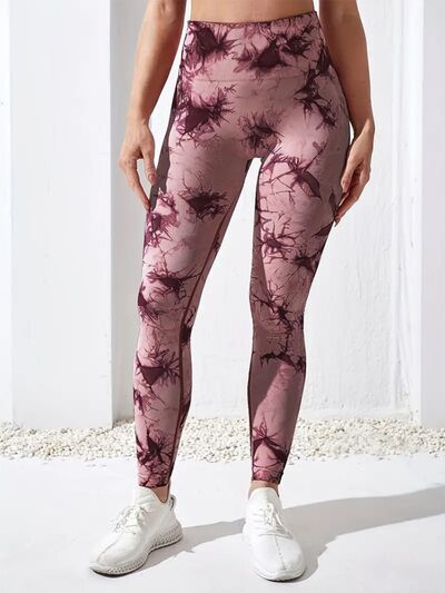 Printed High Waist Active Pants