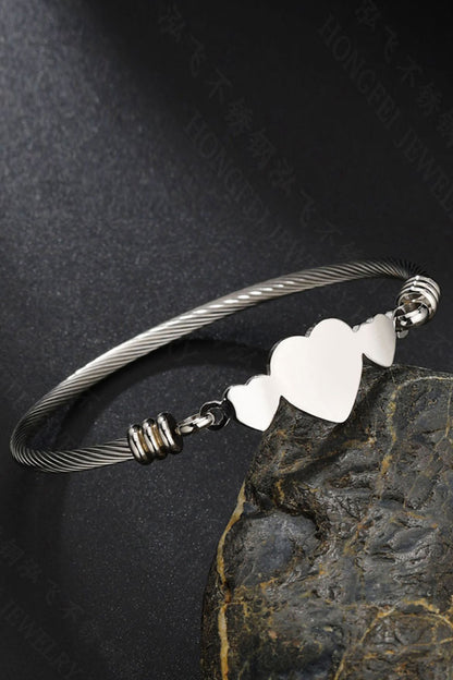 Pulsera de acero inoxidable con corazón