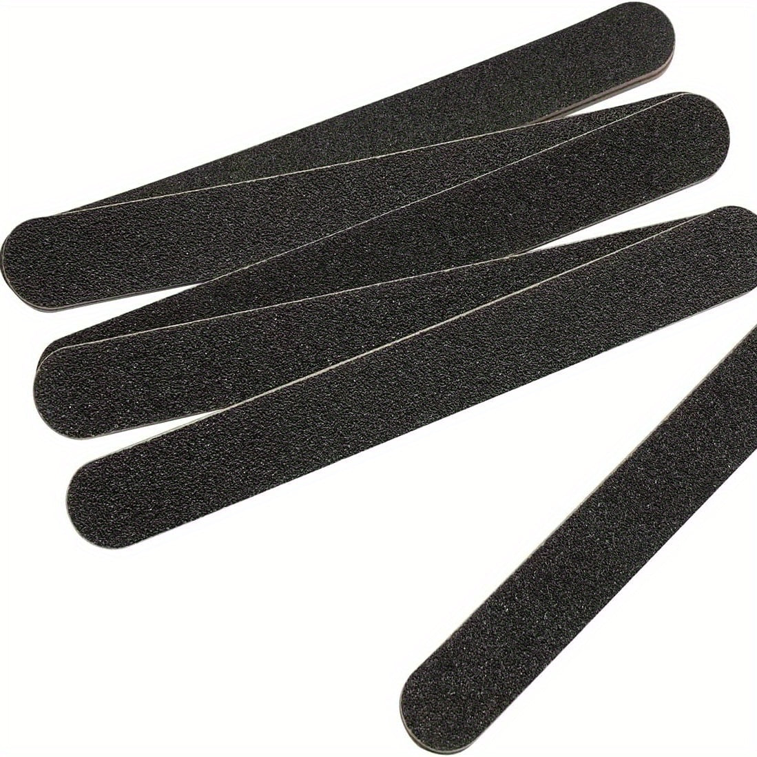 6 PCS Professional Double Sided 100/180 Grit Nail Files Emery Board Black Manicure Pedicure Tool And Nail Buffering Files