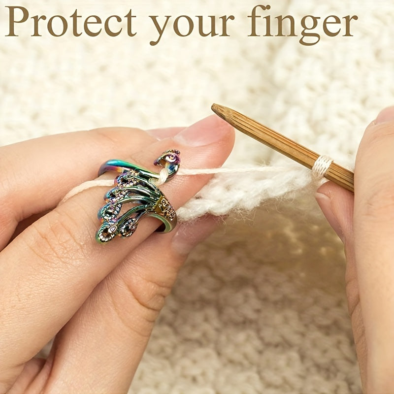 Upgrade Your Crochet with an Adjustable Knitting Loop Crochet Accessory - Advanced Peacock Ring!