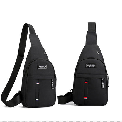 Stay Charged On-the-Go: 1pc Multifunctional Chest Crossbody Bag With USB Charging Port & Headphone Jack