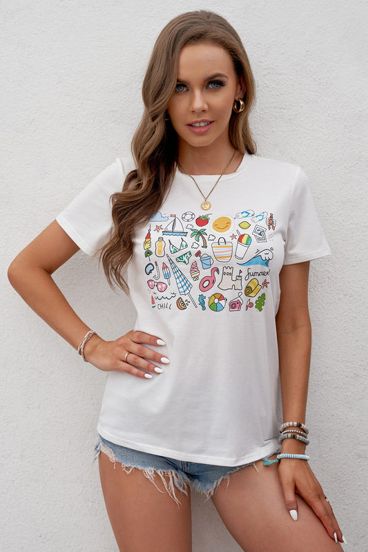 T-shirt graphique de vacances