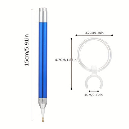 Unlock the Magic of Diamond Painting with this 1pc Luminous Point Diamond Pen and Magnifying Glass!