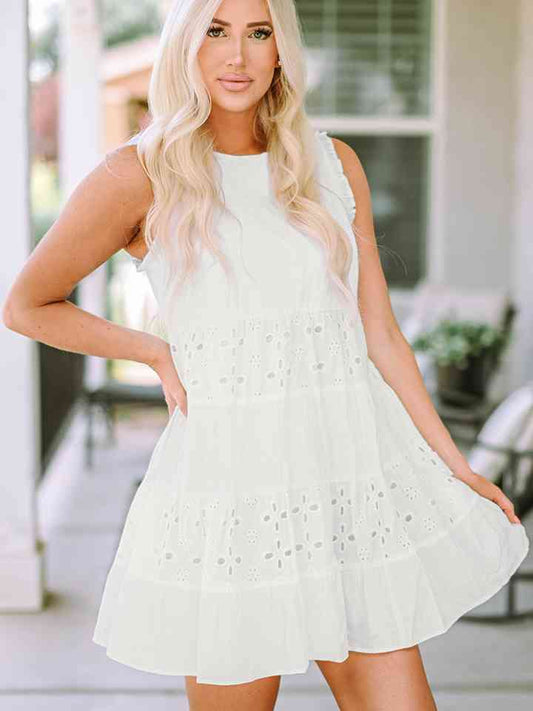 Round Neck Sleeveless Mini Dress