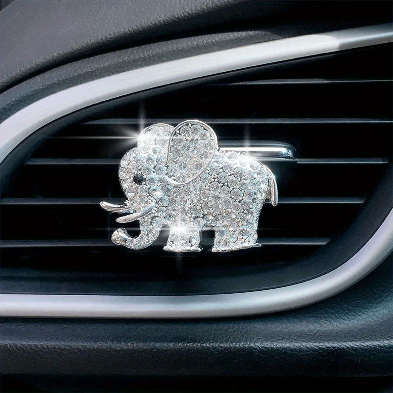 1pc Adorable Elephant Car Air Vent Perfume Clip - Cartoon Tuyere Fragrance Car Accessories