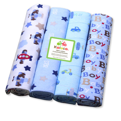 4pcs Cotton Receiving Newborn Baby Supersoft Blanket 29.92x29.92inch