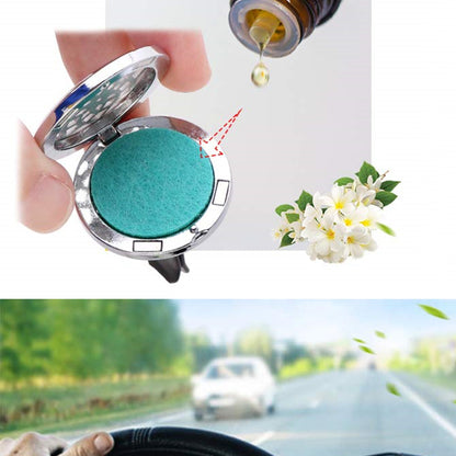 Aromatherapy Locket Car Diffuser, Air Freshener Purifier With 10pcs Pads Randomly