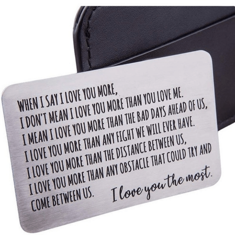 Unique Anniversary Gift for Him: Metal Love Note for Husband from Wife - Perfect for Birthdays, Weddings & More!