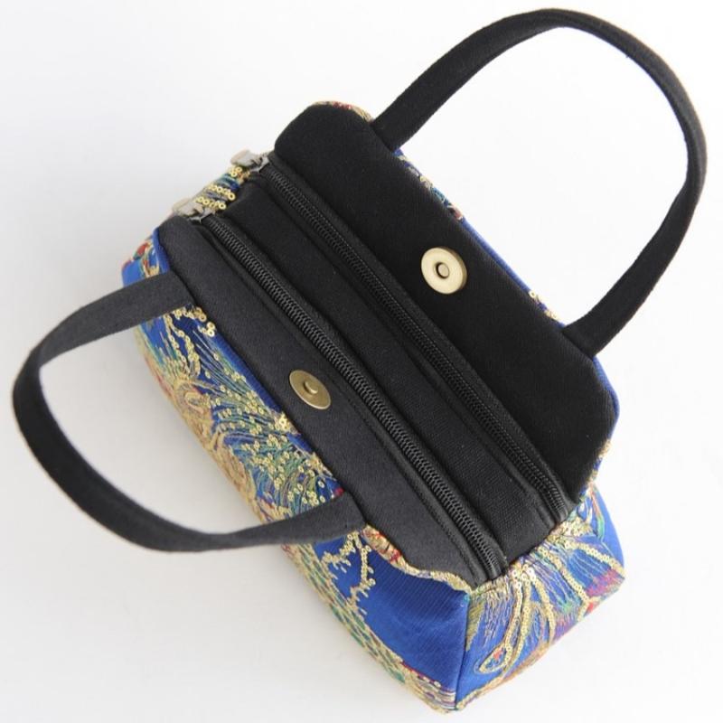 Women's Canvas Tote Bag - Sequin Embroidery Handbag - Stand Out in Style!