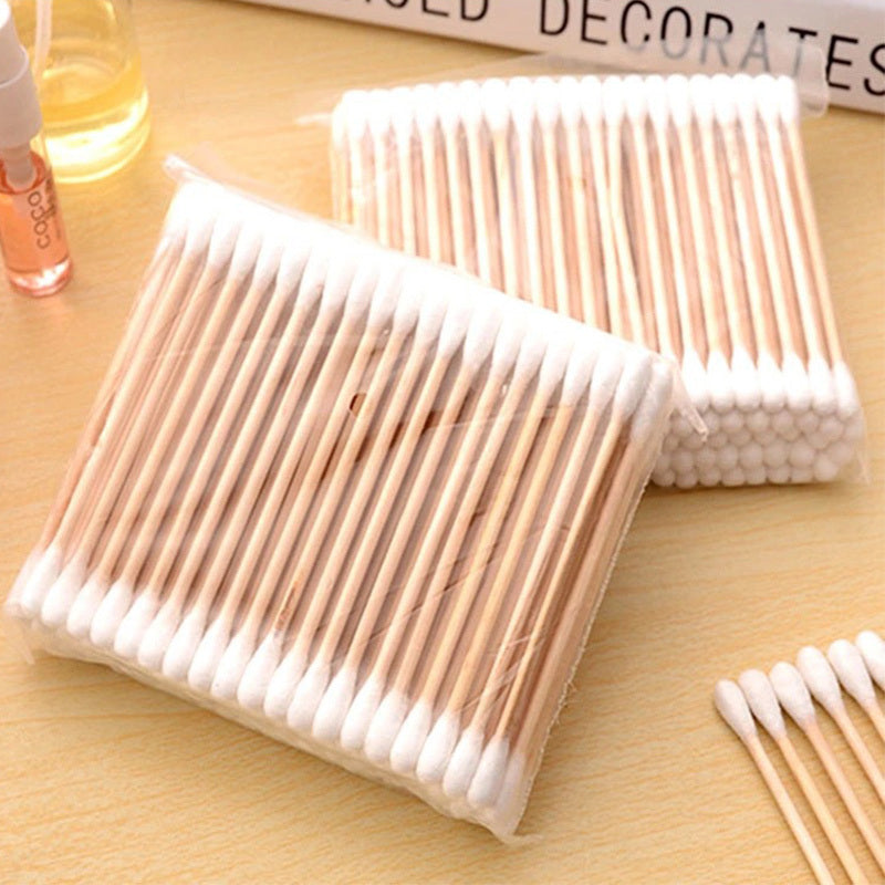 100pcs Swabs Disposable Double-headed Hygienic Cleaning  Swabs Household Makeup Remover Swabs