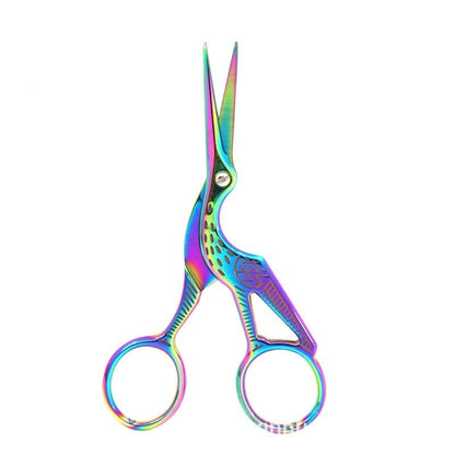 Stainless Steel Gilded Crane Scissors Retro Bird Scissors Yarn Scissors Cross Embroidery Thread Scissors