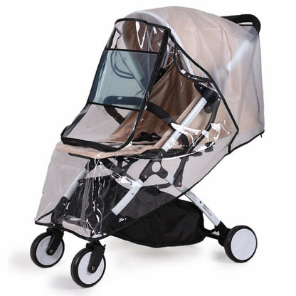 Housse imperméable coupe-vent respirante pour poussette de bébé pour voyage, housse de pluie résistante à la neige et à la poussière avec porte à fermeture éclair en forme de U et ventilation latérale, utilisée en toutes saisons, garde au chaud en hiver 