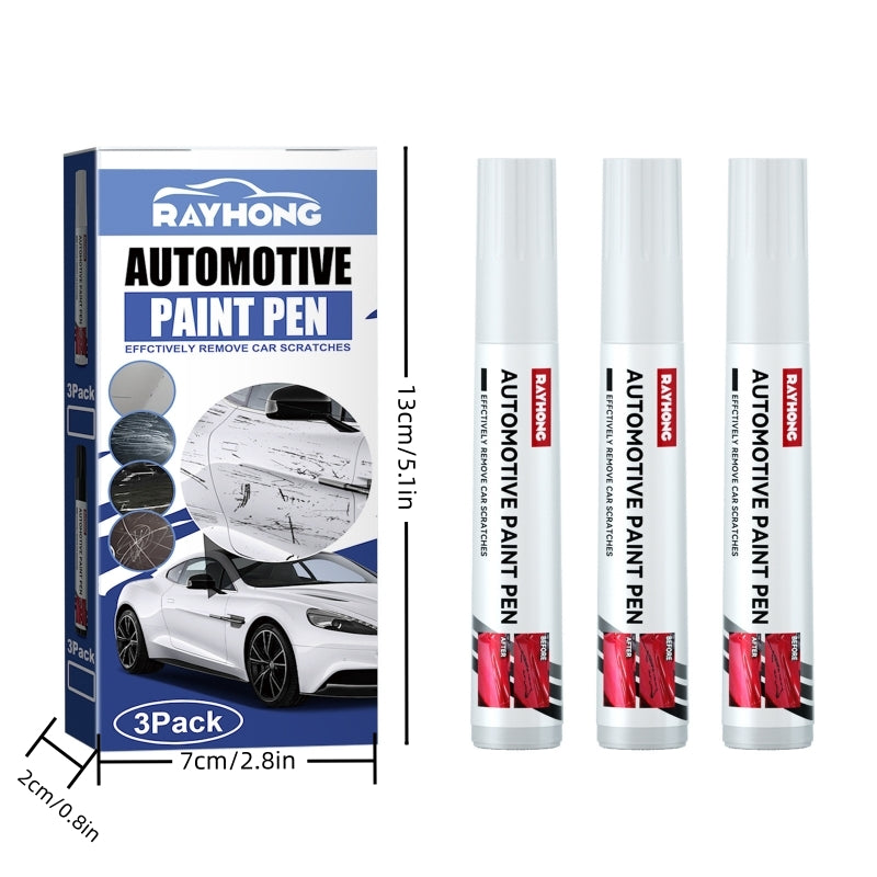 3PCS Car Touchup Pens: Restore Your Vehicle's Paint & Repair Scratches Instantly!