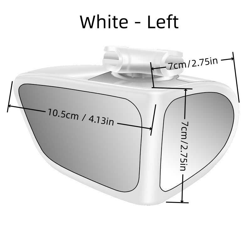 Espejo universal de punto ciego con rotación de 360 ​​grados para automóviles, camiones y SUV - Espejo retrovisor gran angular para observación de ruedas delanteras y traseras 