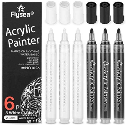 6pcs/pack Acrylic Paint Markers Pens for Multi-Surface Art - Wood, Metal, Stone, Ceramic, Glass, Paper - Water-Based, Quick-Drying, Perfect for Easter Decorations