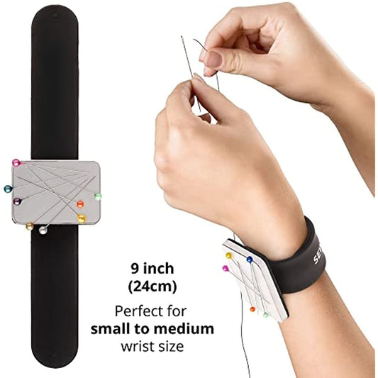 1pc Magnetic Wrist Sewing Pincushion: The Perfect Pin Holder For All Your Quilting Needs!