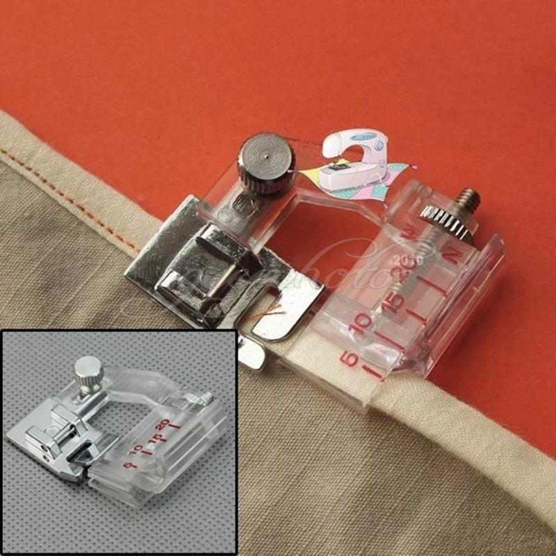 2pcs Adjustable Bias Binder Presser Feet - Sewing Machine Accessories for Perfect Edges!