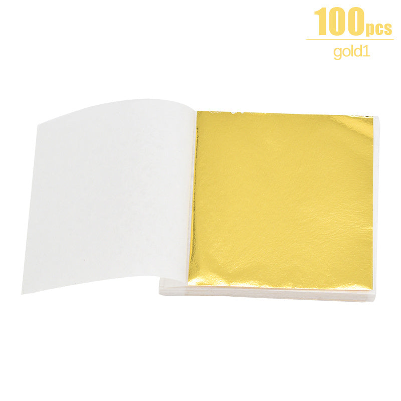 100 sheets Golden and Silver Foil Paper for DIY Art and Craft, Perfect for Birthday Parties, Weddings, and Dessert Decorations