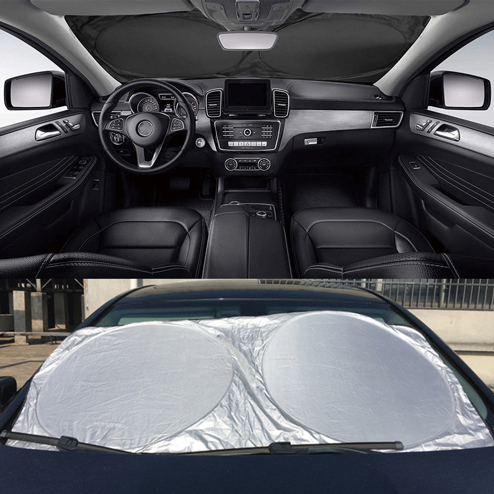 Upgrade Your Car with a Stylish Window Sunshade Cover - UV Protection & Folding Auto Curtains