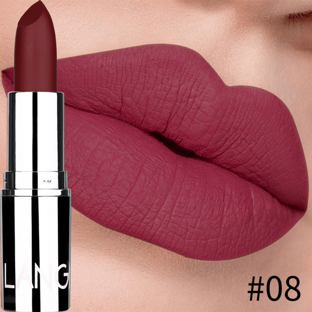 8 colors Moisturizing Matte Lipstick - Waterproof, Velvet Finish, Non-Stick Cup, Long-Lasting Makeup