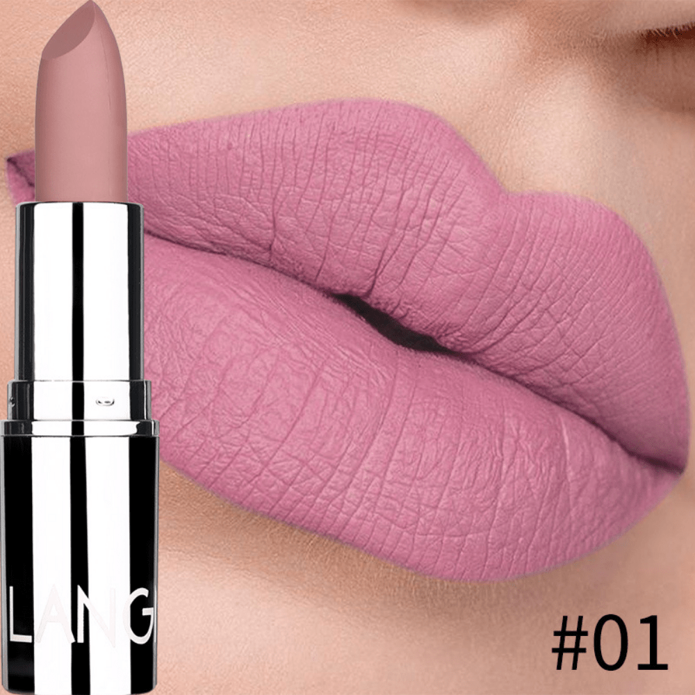 8 colors Moisturizing Matte Lipstick - Waterproof, Velvet Finish, Non-Stick Cup, Long-Lasting Makeup