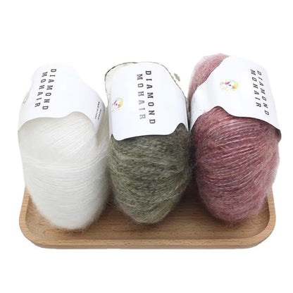 25g of Soft Mohair Angora Wool Yarn - Perfect for DIY Weaving Projects - 262.4ft/Pack