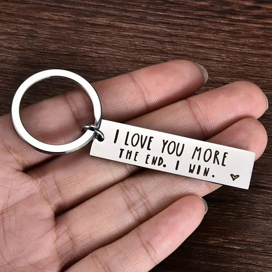 1pc Stainless Steel Keychain for Couples - Perfect Gift for Weddings, Christmas & More!