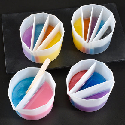 Split Cup For Paint Pouring Silicone Resin Mold Craft DIY Mould Crystal Epoxy Resin Casting Molds