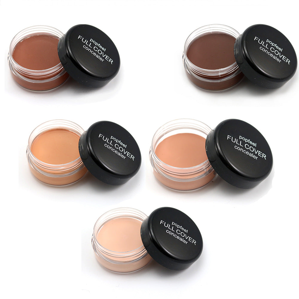 5 Colors Natural Concealer Cream, Shade Wrinkle Freckle Dark Circle Covering Eraser,  Waterproof Face Care Makeup Foundation ( 5 Colors )