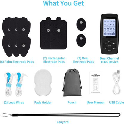 TENS EMS Unit 28 Mode 40 Intensity Muscle Stimulator For Pain Relief Therapy, Dual Channel Rechargeable TENS Machine